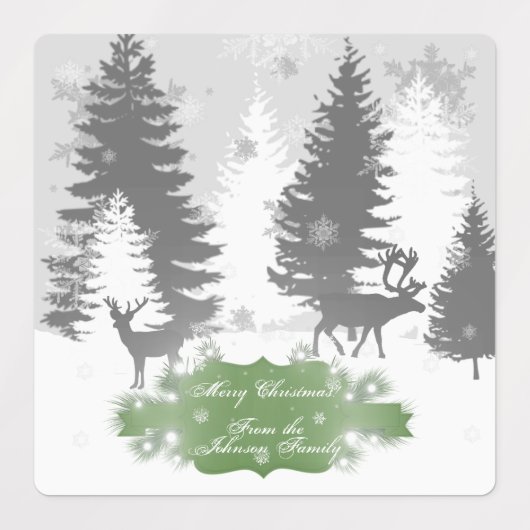 Winter Wonderland Backlabel - Grün Etiketten (Design 2)