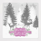 Winter Wonderland Baking Label - Magenta Etiketten (Design 2)