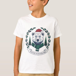 Winter Wonderland Bär – Süße Weihnachtsmannmütze W T-Shirt