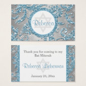 Winter Wonderland Bat Mitzvah Favor Tag (Vorne & Hinten)