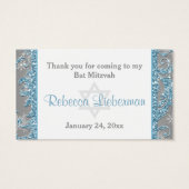 Winter Wonderland Bat Mitzvah Favor Tag (Rückseite)