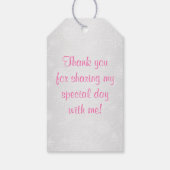 Winter Wonderland Bat Mitzvah Gefälligkeitstags -  Geschenkanhänger (Rückseite)