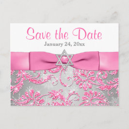 Winter Wonderland Bat Mitzvah Save the Date Karte