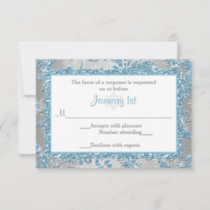 Winter Wonderland Bat Mitzvah UAWG 2 RSVP Karte