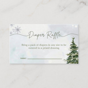 Winter Wonderland Baum Windel Raffle Begleitkarte