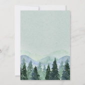 Winter Wonderland Bäume Landschaft Hochzeit Einladung (Rückseite)