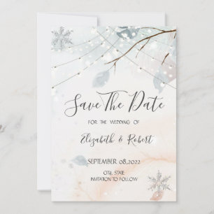 Winter Wonderland, Baumzweig Terminankündigung Save The Date