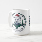 Winter Wonderland Bear – Cute Santa Hat Christmas Kaffeetasse (Vorderseite Links)