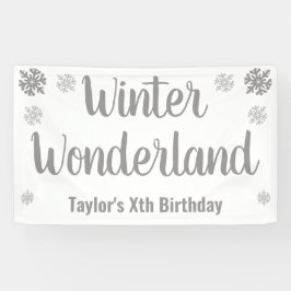 Winter Wonderland Birthday Banner