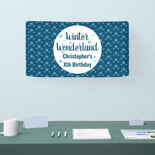 Winter Wonderland Birthday Banner (Messe)