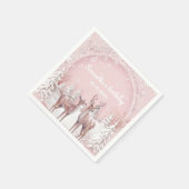Winter Wonderland Birthday Napkins | Rosa und Hirs Serviette (Ecke)