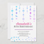 Winter Wonderland Birthday Party Einladung (Vorderseite)