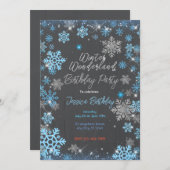 Winter Wonderland Birthday Party Einladung (Vorne/Hinten)