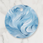 Winter Wonderland Blau frostiges Muster Geschenkanhänger (Rückseite)