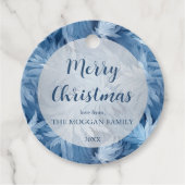 Winter Wonderland Blau frostiges Muster Geschenkanhänger (Vorderseite)