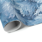 Winter Wonderland Blau frostiges Muster Geschenkpapier (Rolleneckpunkt)