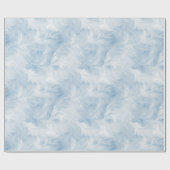 Winter Wonderland Blau frostiges Muster Geschenkpapier (Flach)