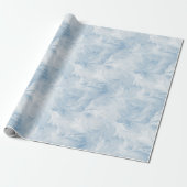 Winter Wonderland Blau frostiges Muster Geschenkpapier (Ungerollt)