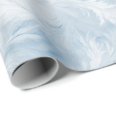 Winter Wonderland Blau frostiges Muster Geschenkpapier (Rolleneckpunkt)