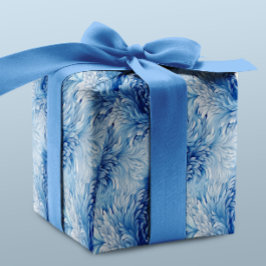 Winter Wonderland Blau frostiges Muster Geschenkpapier
