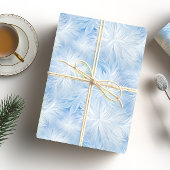 Winter Wonderland Blau frostiges Muster Geschenkpapier