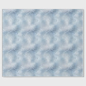 Winter Wonderland Blau frostiges Muster Geschenkpapier (Flach)