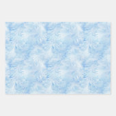 Winter Wonderland Blau frostiges Muster Geschenkpapier Set (Vorderseite 3)
