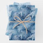Winter Wonderland Blau frostiges Muster Geschenkpapier Set (Beispiel)
