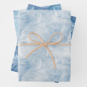 Winter Wonderland Blau frostiges Muster Geschenkpapier Set (Beispiel)