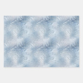 Winter Wonderland Blau frostiges Muster Geschenkpapier Set (Vorderseite 2)