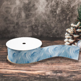 Winter Wonderland Blau frostiges Muster Ripsband