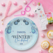 Winter Wonderland Blau Pappteller (Party)
