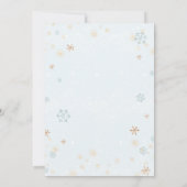 Winter Wonderland Blue Baby Boy Dusche im Garten Einladung (Rückseite)