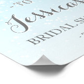 Winter Wonderland Blue Brautparty Begrüßungszeiche Poster (Ecke)