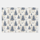 Winter Wonderland Blue Deer Snowflakes Christmas Geschenkpapier Set (Vorderseite 2)