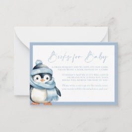 Winter Wonderland Blue Pinguin Books for Baby Card Mitteilungskarte