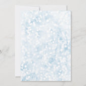Winter Wonderland Blue Silver Snowflake Sweet 16 Einladung (Rückseite)