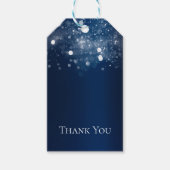 Winter Wonderland Blue Silver Sparklights Geschenkanhänger (Vorderseite)