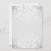 Winter Wonderland Blue Silver Sweet 16 Geburtstag Einladung (Rückseite)