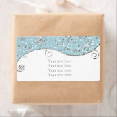 Winter Wonderland Blue Silver Swirl Elegantes Part (Insitu)