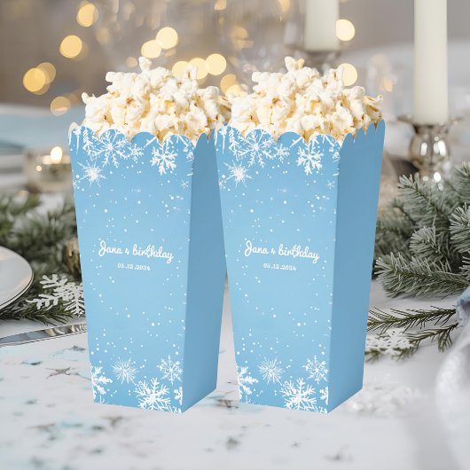Winter Wonderland Blue Snowflake Geschenkschachtel