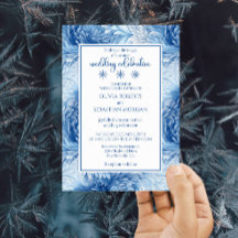 Winter Wonderland Blue Snowflakes Hochzeit