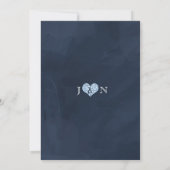 Winter Wonderland Blue Verlobung Einladungen (Rückseite)