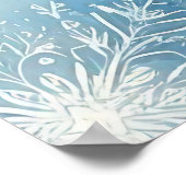 Winter Wonderland Blue Wedding Willkommenszeichen Poster (Ecke)