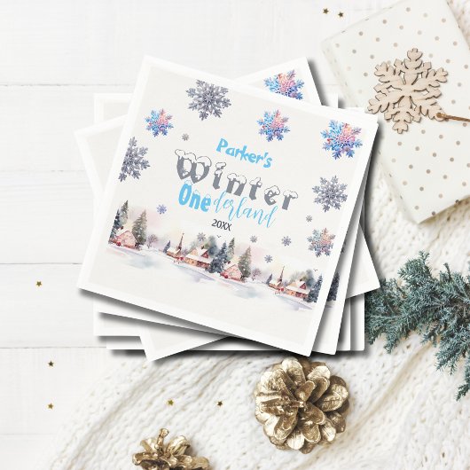 Winter Wonderland Blue Wondercolor Serviette