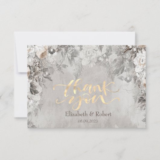 Winter Wonderland Blume Forest Dankeskarte (Vorderseite)