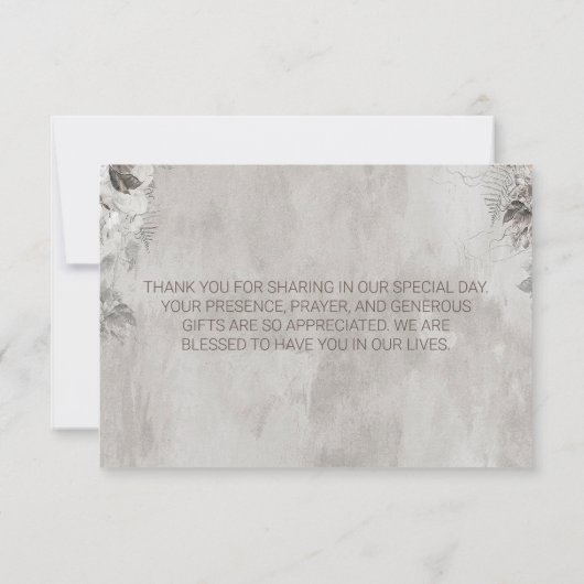 Winter Wonderland Blume Forest Dankeskarte (Rückseite)