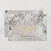 Winter Wonderland Blume Forest Dankeskarte (Vorne/Hinten)