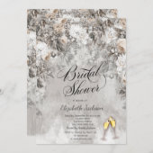 Winter Wonderland Blume Forest Einladung (Vorne/Hinten)