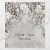 Winter Wonderland Blume Forest Weinetikett (Einzelnes Label)